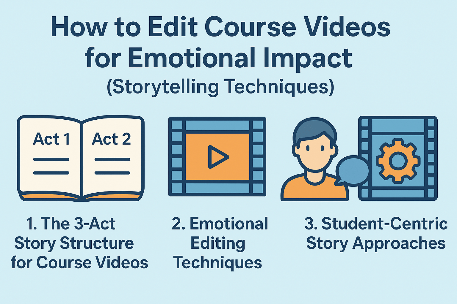 Course video showing a student’s learning journey with emotional storytelling edits
