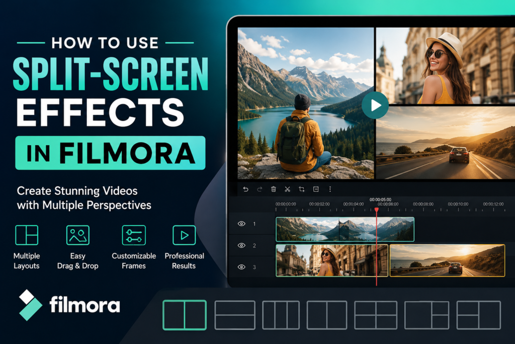 Using Split-Screen Effects in Filmora: Complete Guide - YouTube Video ...