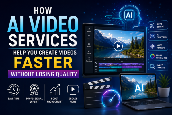 AI Video Services helping businesses and content creators create high-quality videos faster with AI-powered video editing tools, automatic editing, smart trimming, subtitle generation, noise removal, and professional video editing workflow.